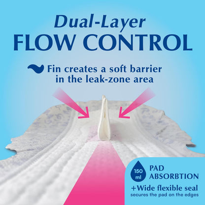 MAMARISSA dual-layer flow control pad with 150ml absorption and flexible seal