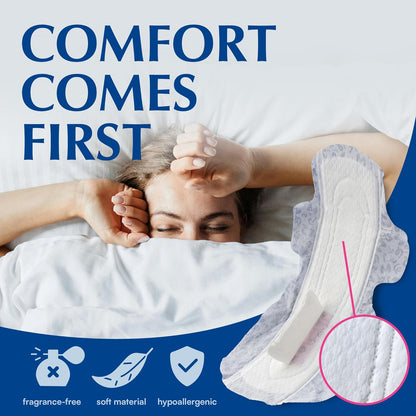 Woman sleeping comfortably with MAMARISSA overnight pad - fragrance-free, soft, hypoallergenic